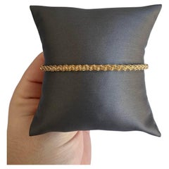 14kt Yellow Gold Turkish Link Bracelet - 7.5 Inches, Stamped Italy, 3mm, New