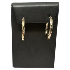 Créoles en or jaune 14kt - 1 1/16in, 2.9mm, 2g, New