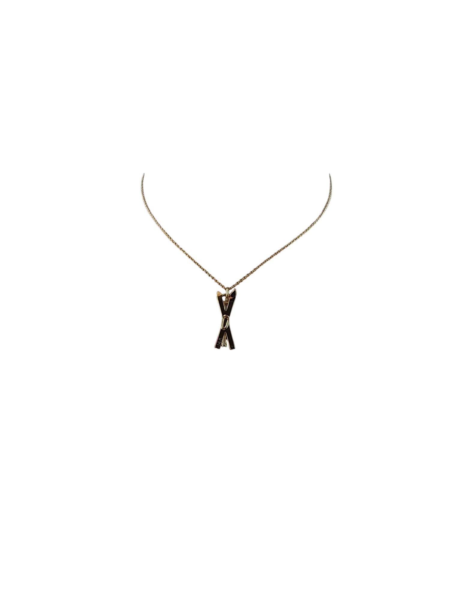 14kt Yellow Gold Vintage Skis Charm #23220 Bon état - En vente à Washington Depot, CT