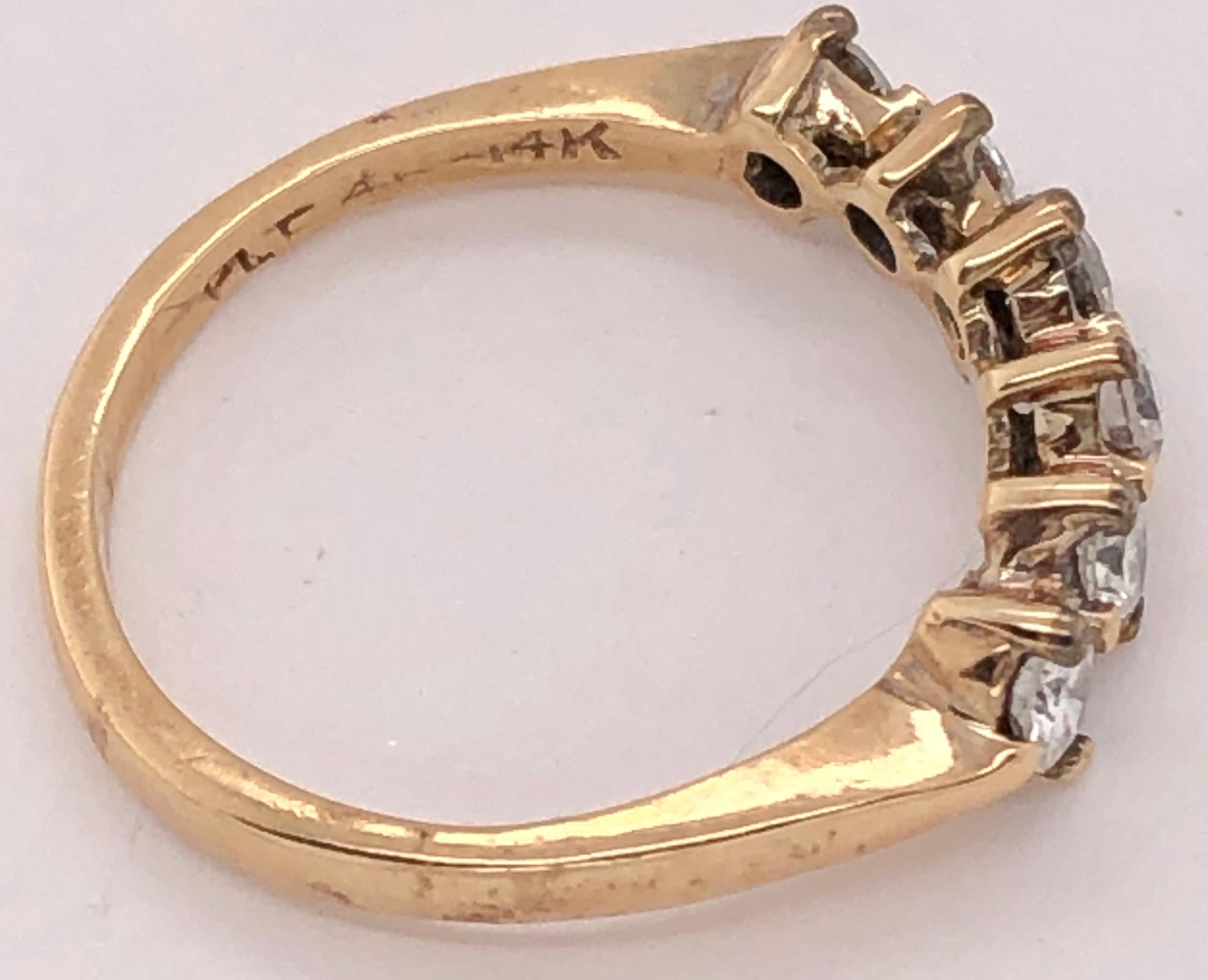 14 Karat Yellow Gold Wedding Band Anniversary Bridal Ring 0.60 TDW 3
