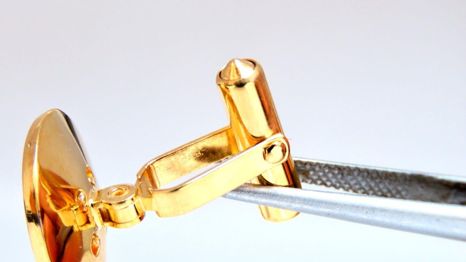 14ktll X Gold cufflinks classic In New Condition In New York, NY