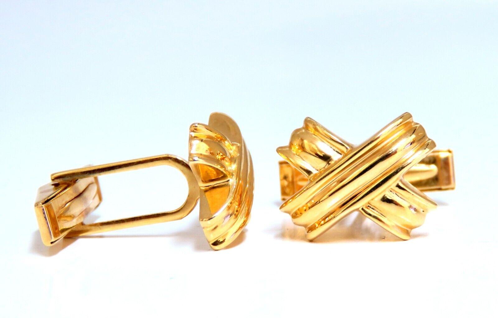 Women's or Men's 14ktll X Gold cufflinks classic
