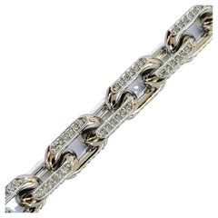 Bracelet Mans de 14 carats avec diamants de 8 pouces  