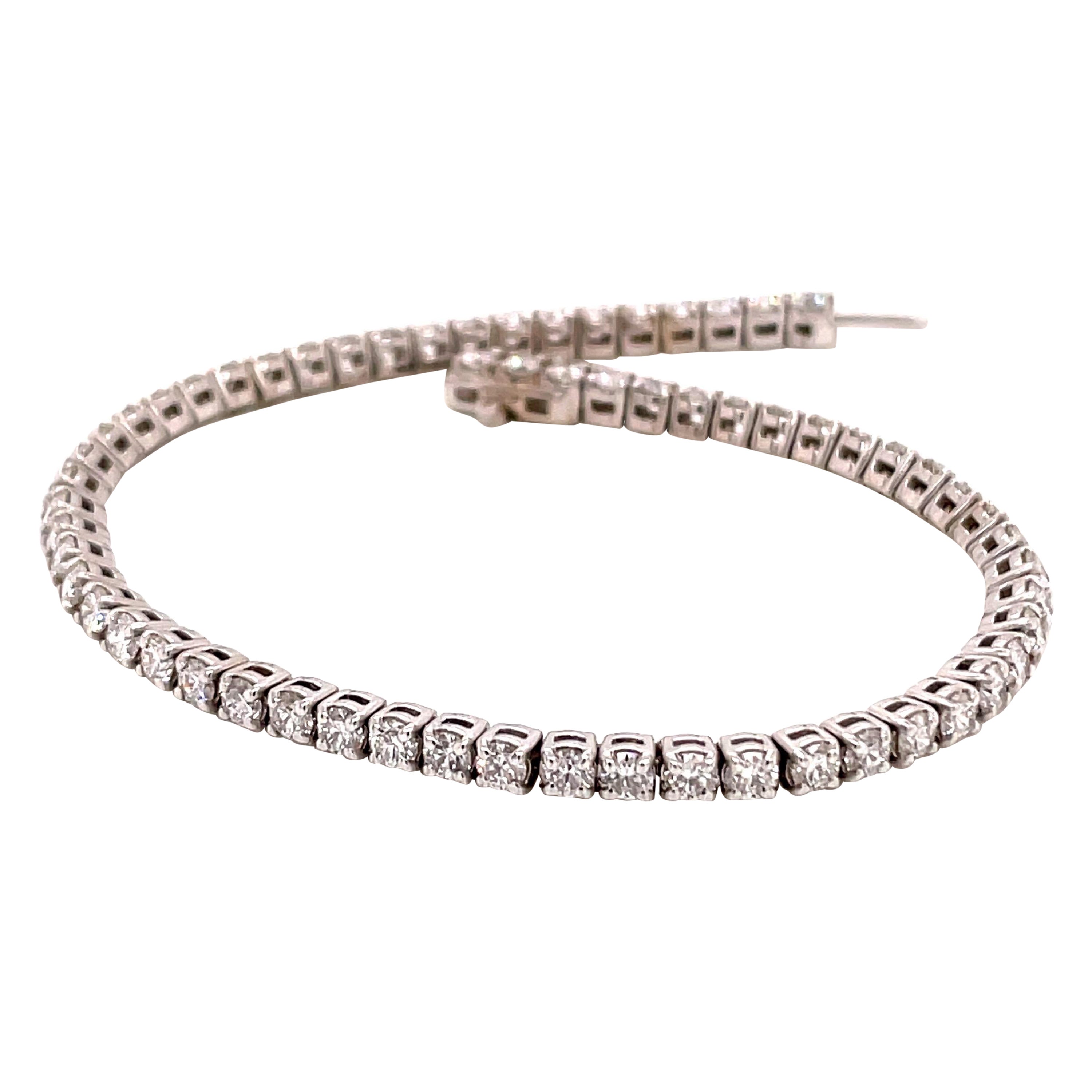 Pulsera de tenis con diamantes de 14 quilates 3,84 ct