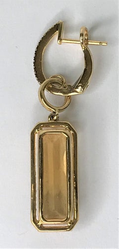 Orecchini pendenti con diamante Citrino 14KY