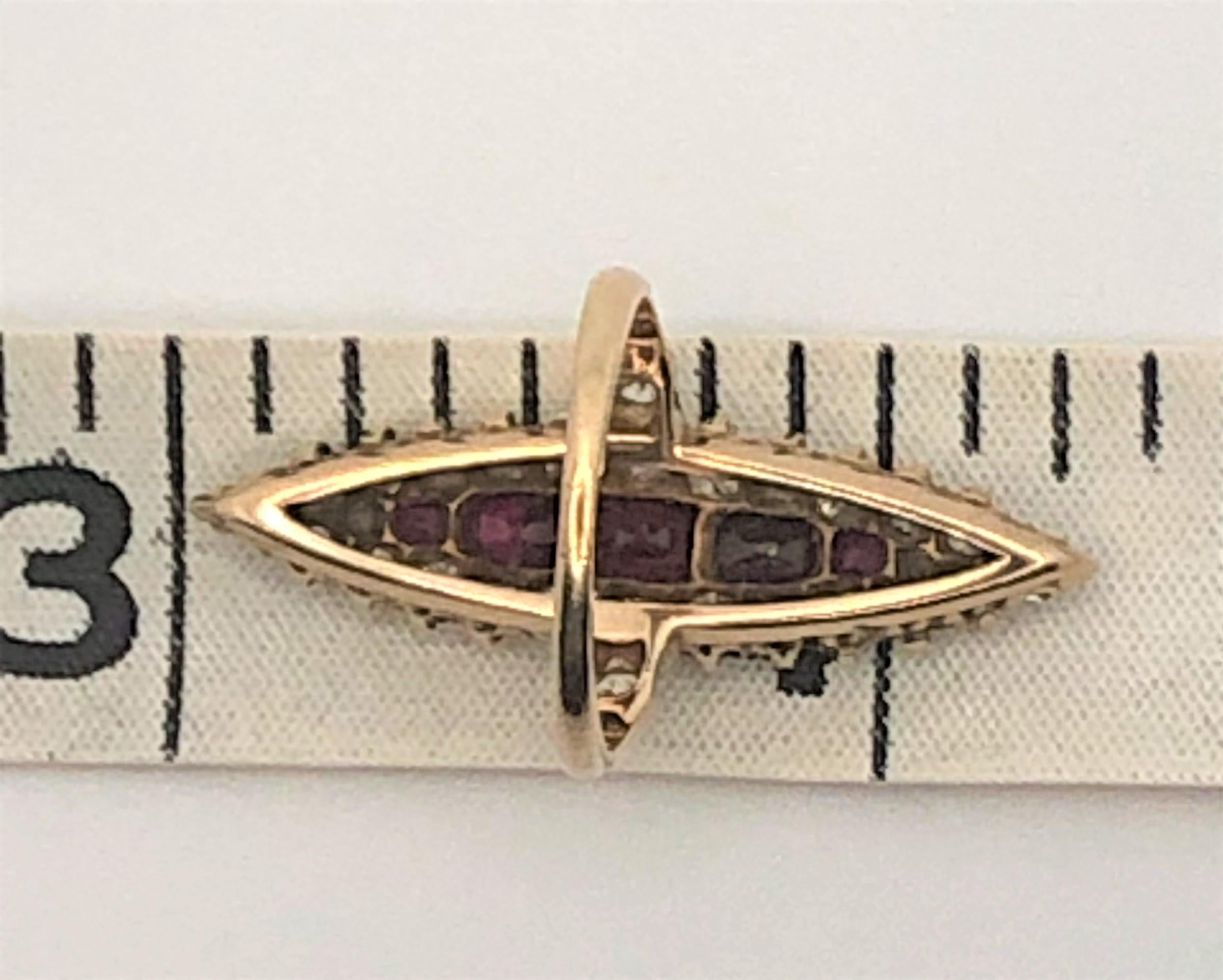 14KY Diamond Ruby Cocktail Ring 2