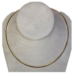 14KY Domed Omega Necklace
