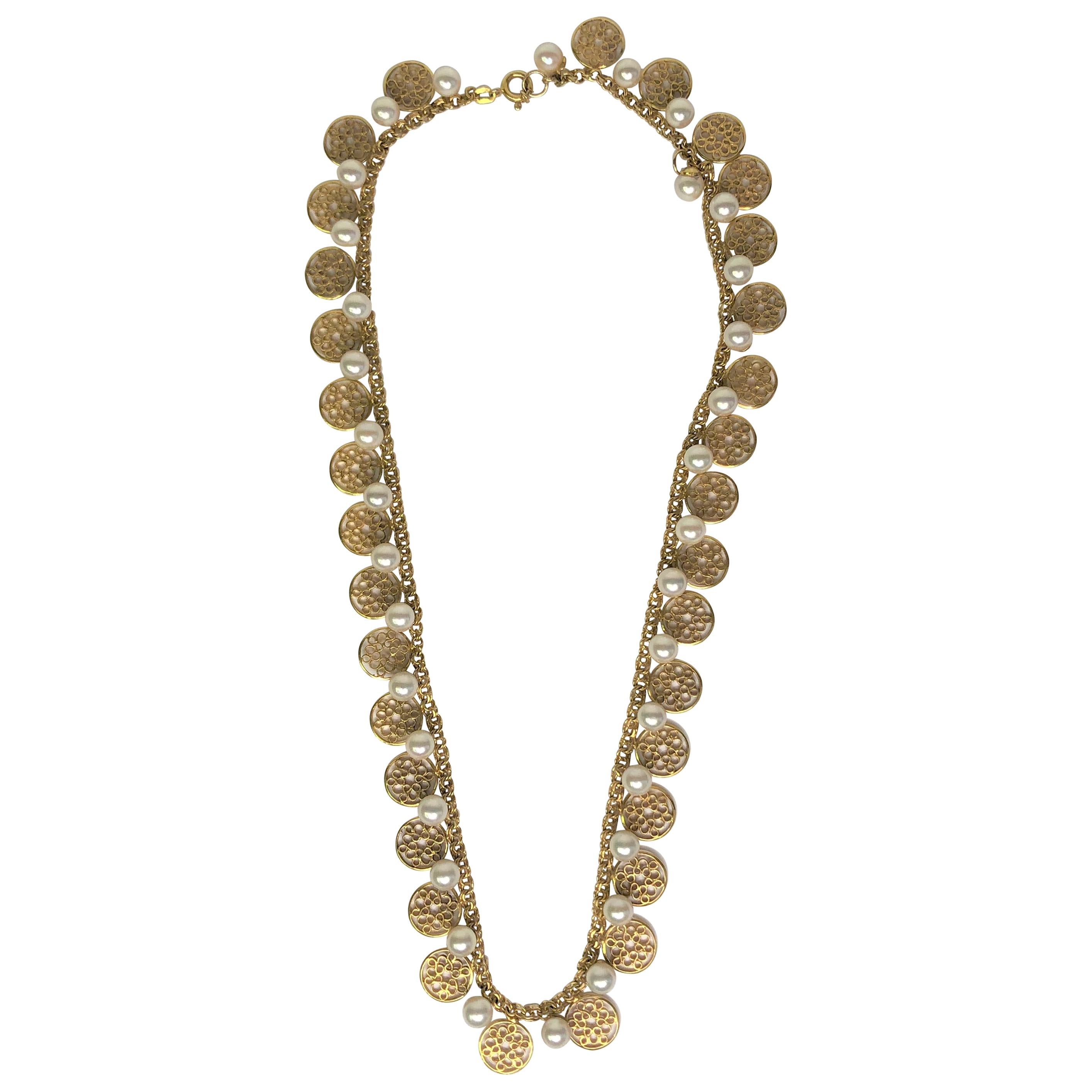 14KY Fancy Pearl Necklace