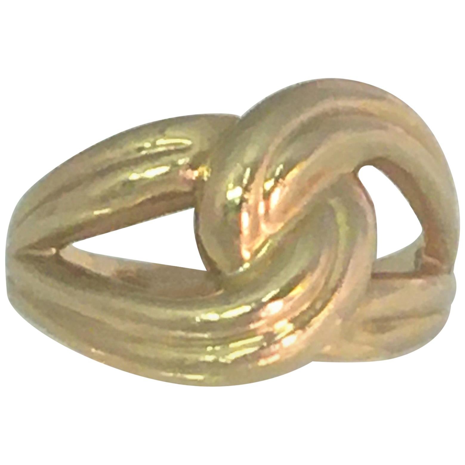 14 Karat Yellow Infinity Knot Ring
