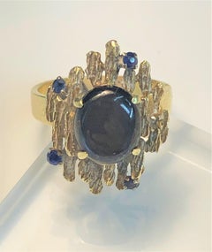 14KY Oval Star Sapphire Ring
