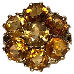 14KY Vintage Citrine Flower Ring