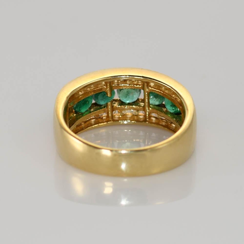 14k yellow gold emerald ring