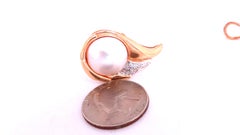 14 mm Mabe-Perlen-Retro-Clip-Ohrringe, 14-karätiges Gold, 12590*