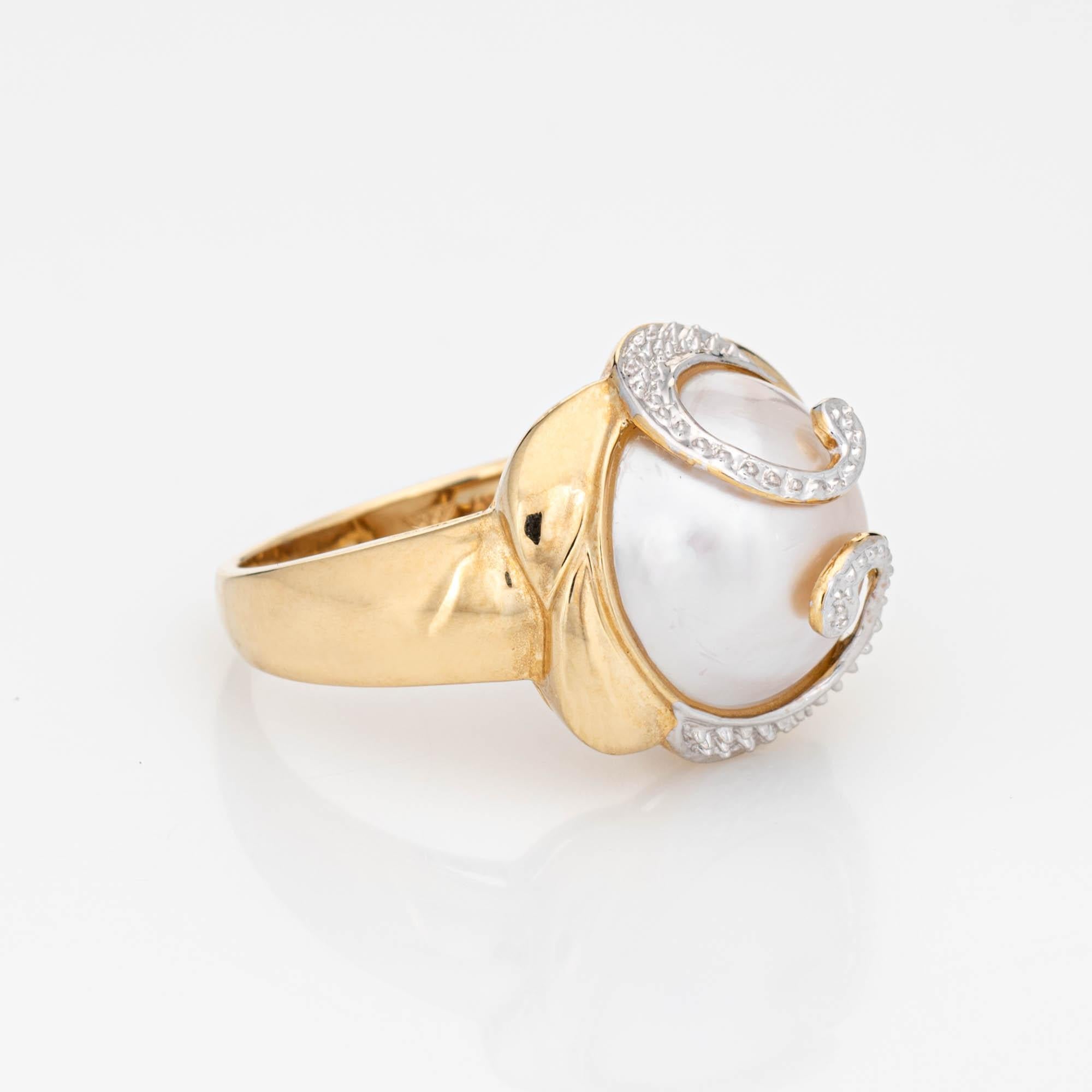 vintage mabe pearl ring