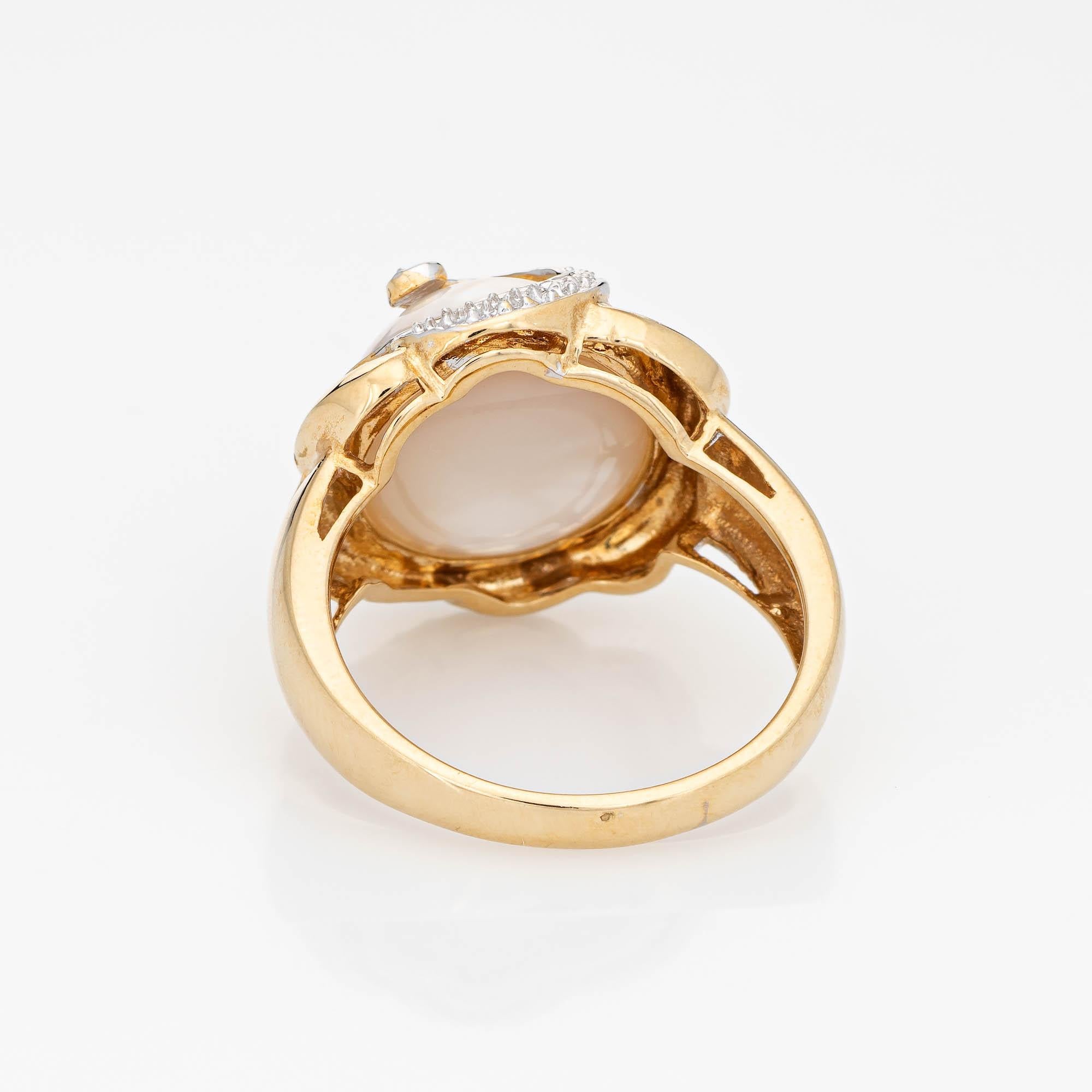 14k yellow gold pearl ring