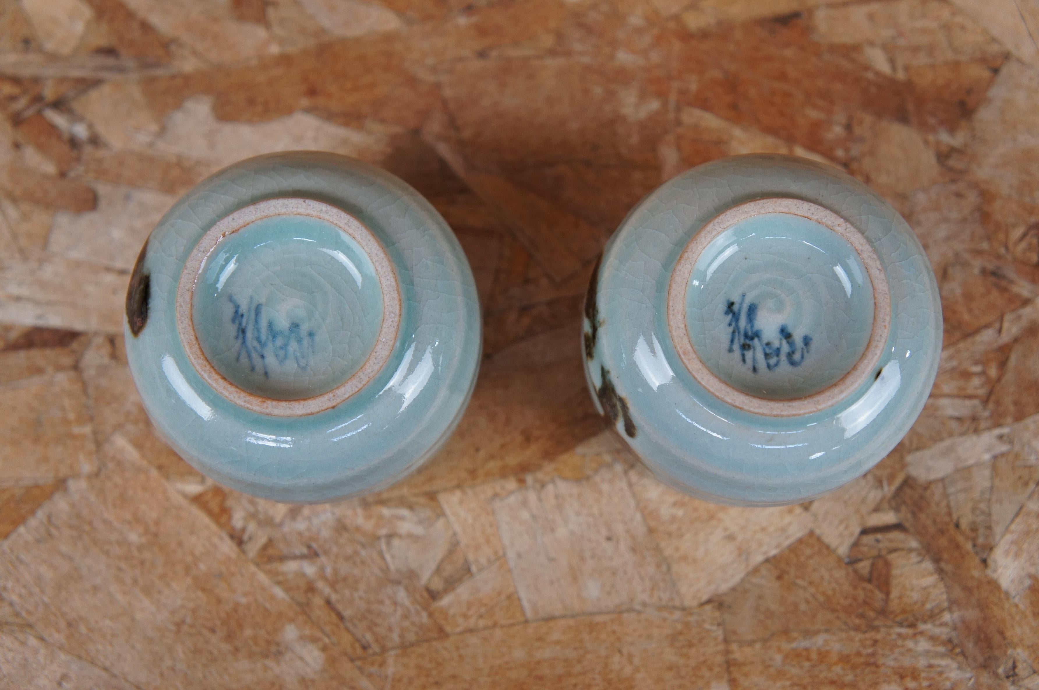 14pc Vintage Japanese Porcelain Tea Coffee Service Saki Cup Saucer Box Set 6