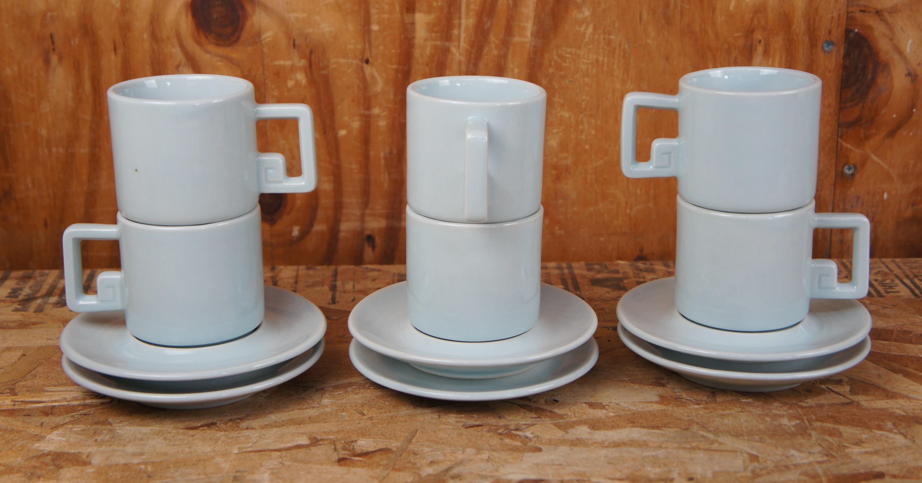 20th Century 14pc Vintage Japanese Porcelain Tea Coffee Service Saki Cup Saucer Box Set