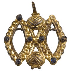 14th-15th Century Gilt Bronze Pendant, Probably France of Flanders