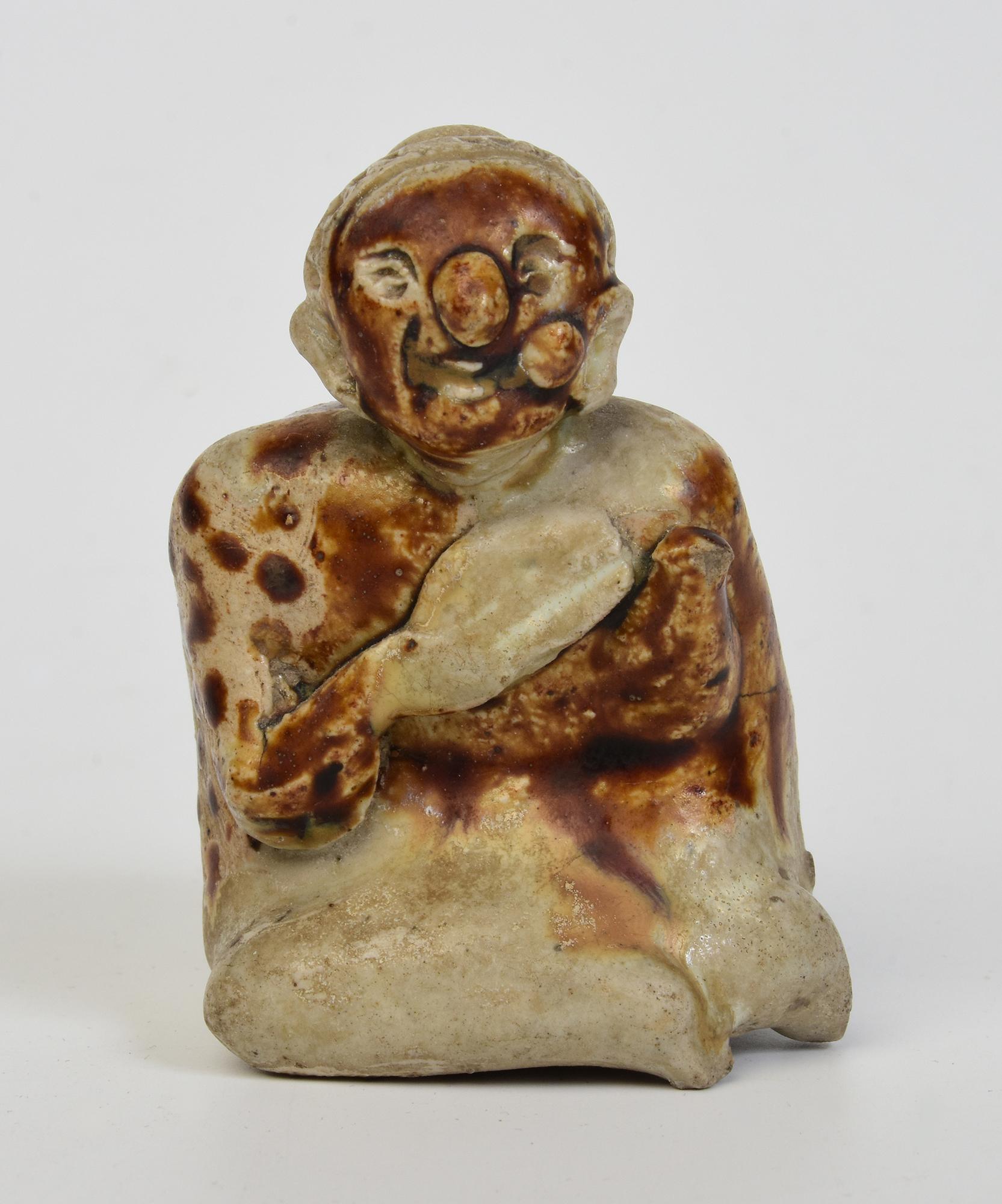 14th-16th C., A Set of Antique Thai Miniature Sukhothai Stoneware Ceramic Figure 5
