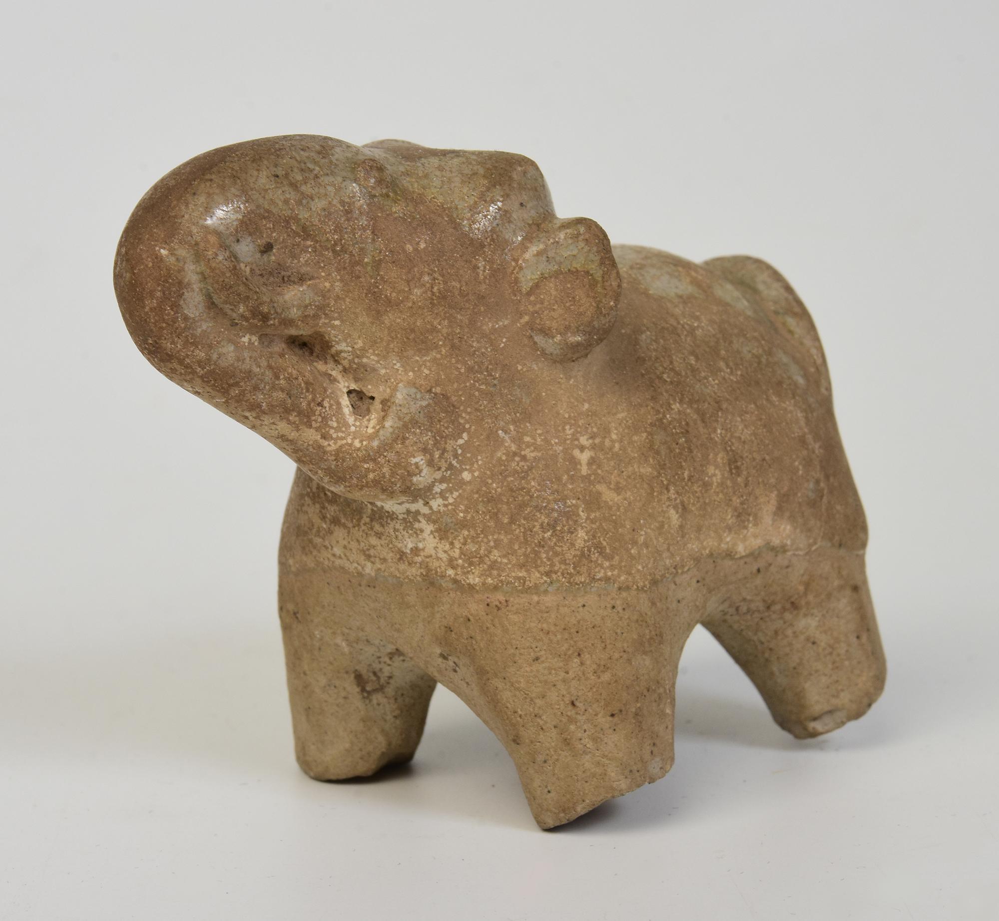 14th-16th C., A Set of Antique Thai Miniature Sukhothai Stoneware Ceramic Figure 4