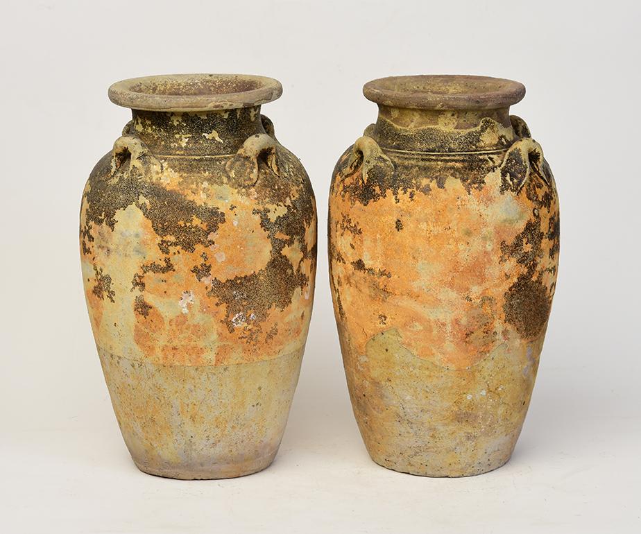 14th-16th Century, Sukhothai, A Pair of Antique Sukhothai Pottery Jars 4