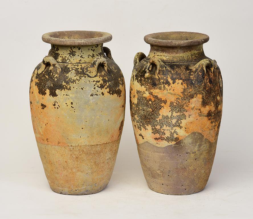14th-16th Century, Sukhothai, A Pair of Antique Sukhothai Pottery Jars 2