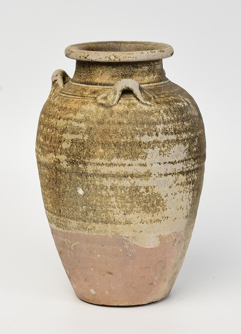 14th-16th Century, Sukhothai, Antique Thai Sukhothai Pottery Jar For Sale 6