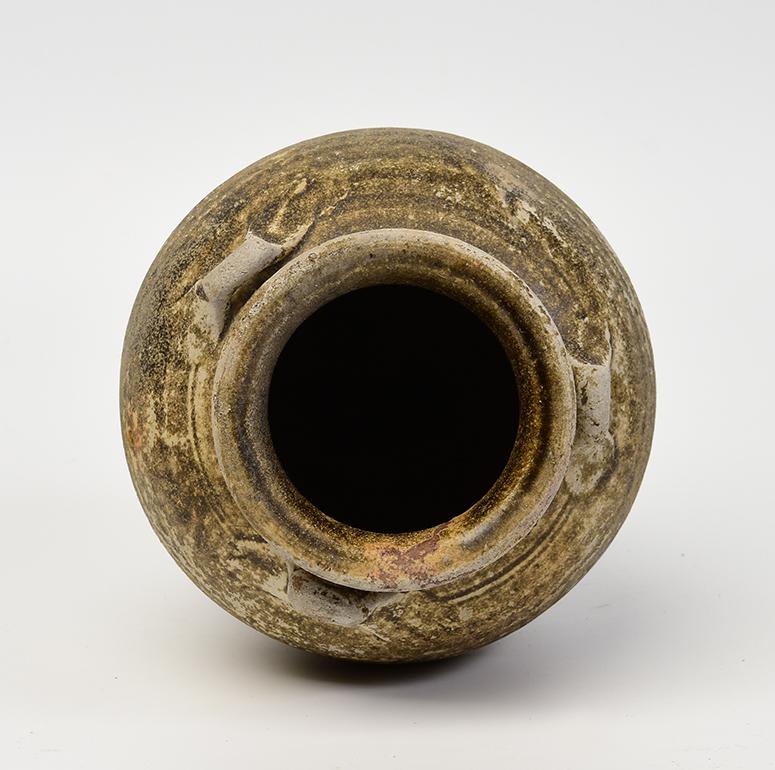 14th-16th Century, Sukhothai, Antique Thai Sukhothai Pottery Jar For Sale 7