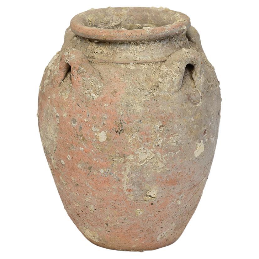 Pot ancien en poterie de Sukhothaï antique provenant d'un naufrage, 14e-16e siècle