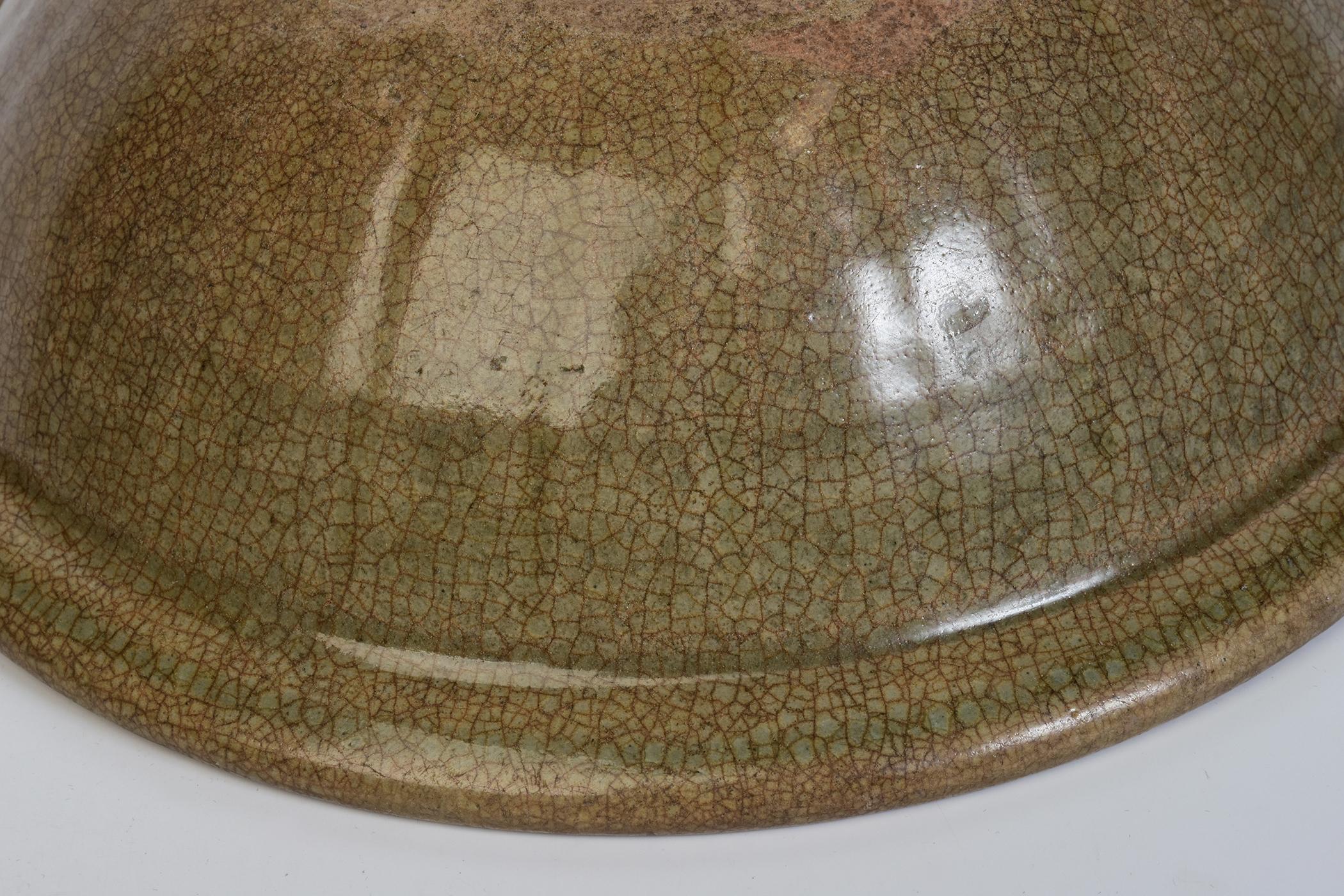 14th - 16th Century, Sukhothai, Antique Sukhothai Thai Celadon Glazed Dish 8