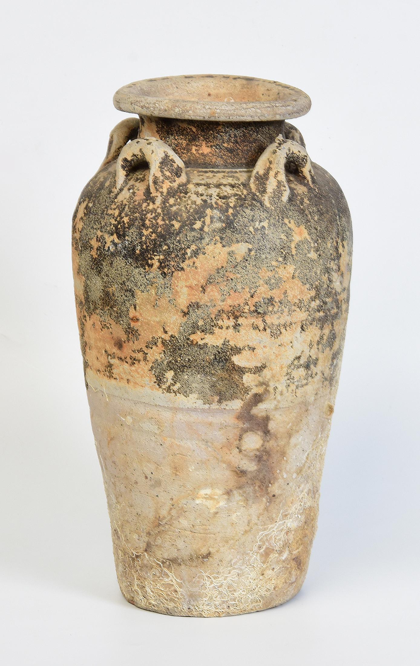 14th-16th Century, Sukhothai, Antique Thai Pottery Jar with Shell from Shipwreck For Sale 5