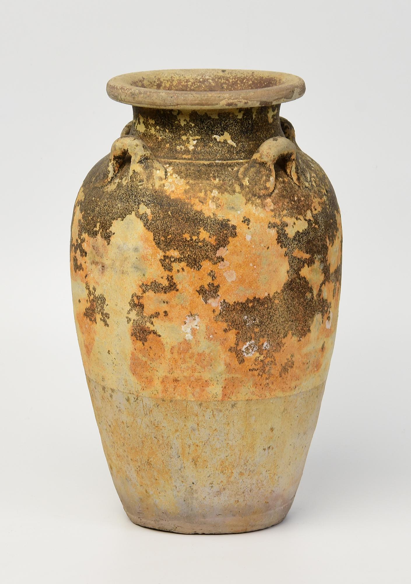 14th-16th Century, Sukhothai, Antique Thai Sukhothai Pottery Jar For Sale 5