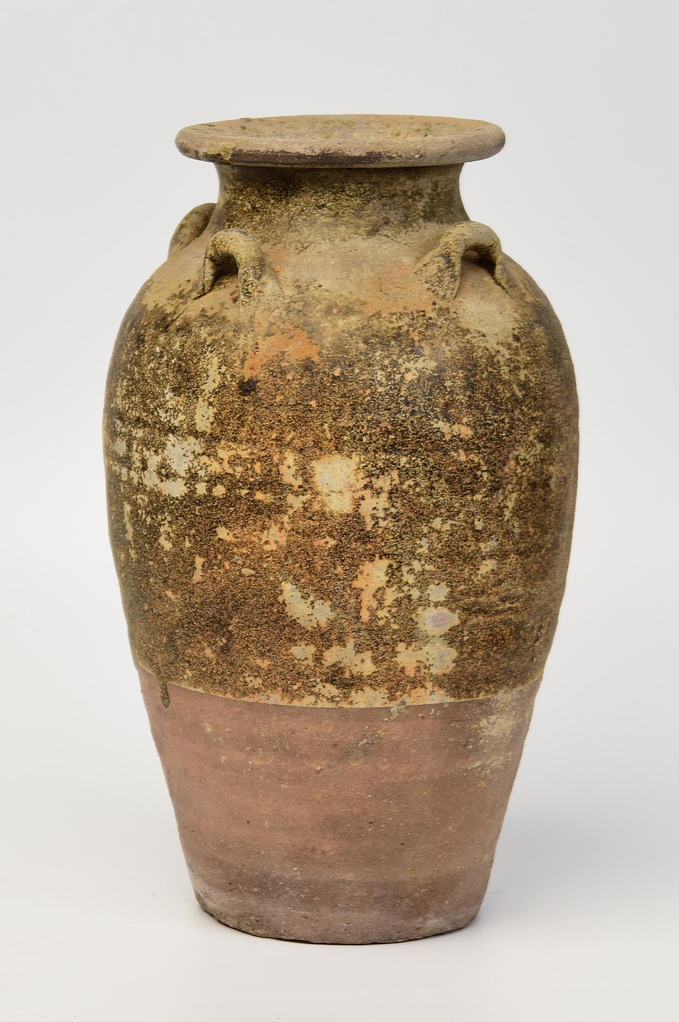 14th-16th Century, Sukhothai, Antique Thai Sukhothai Pottery Jar For Sale 6