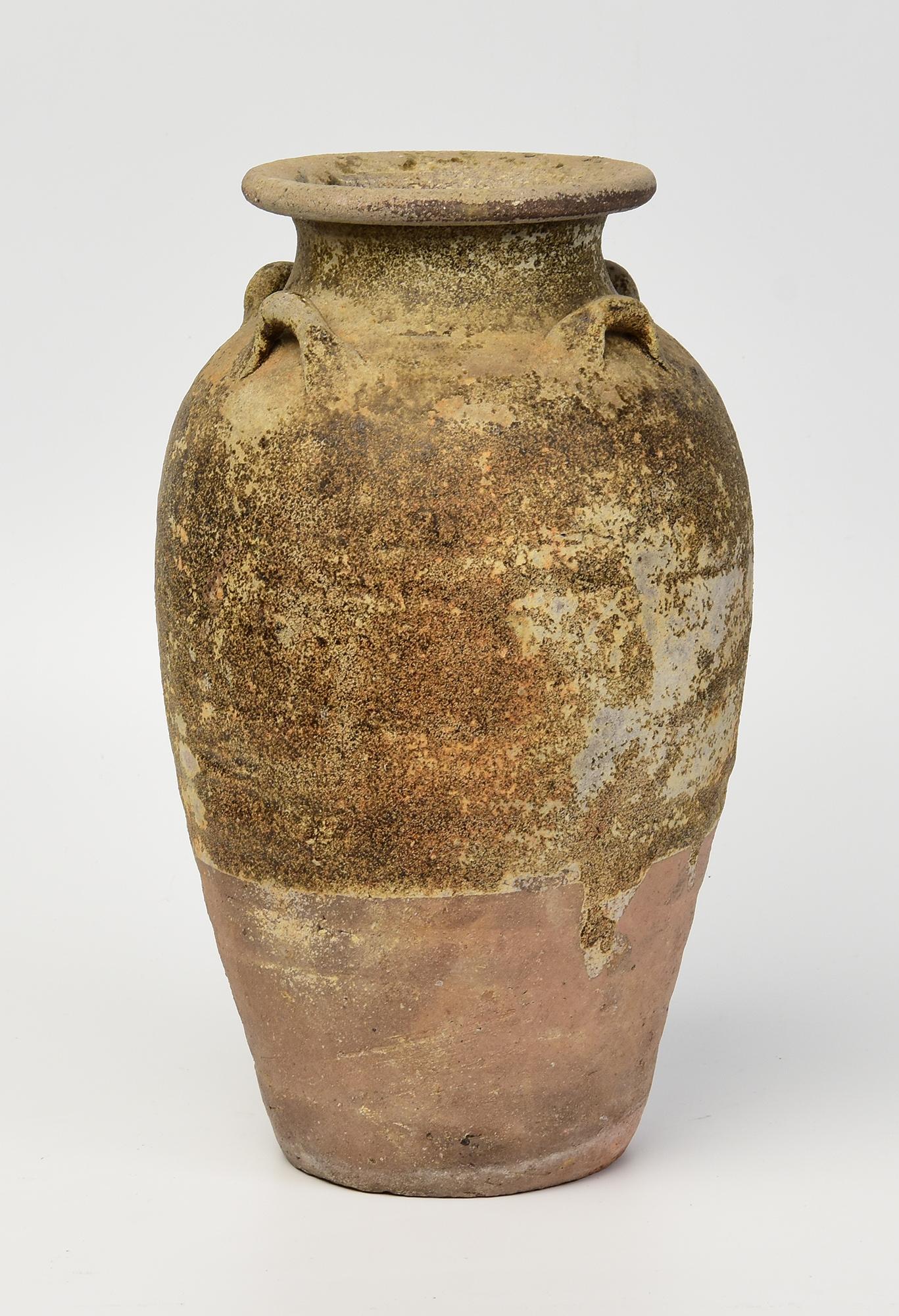 14th-16th Century, Sukhothai, Antique Thai Sukhothai Pottery Jar For Sale 7