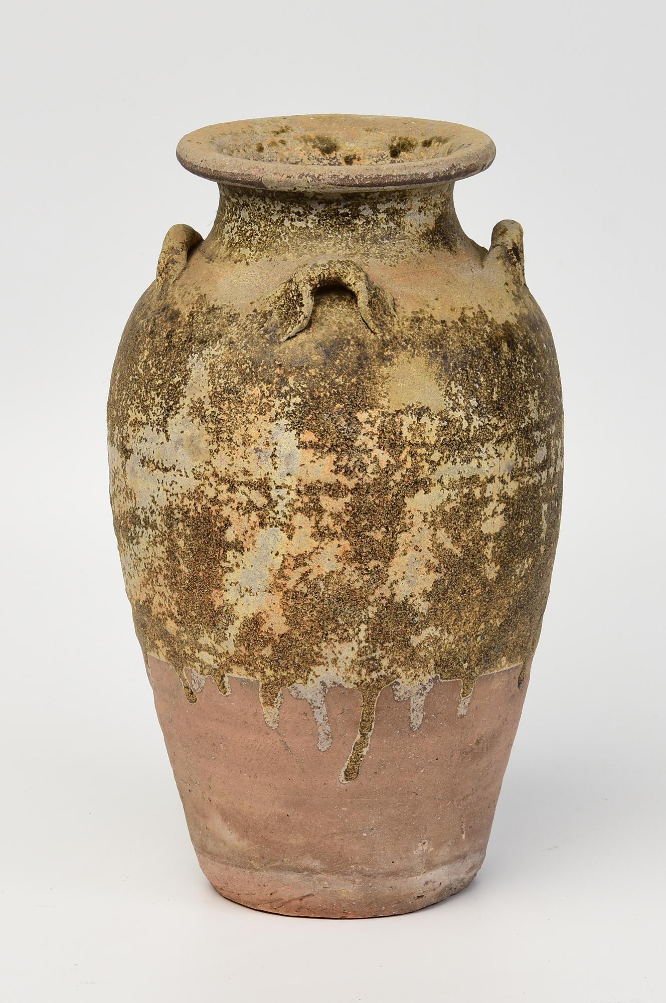 14th-16th Century, Sukhothai, Antique Thai Sukhothai Pottery Jar For Sale 3