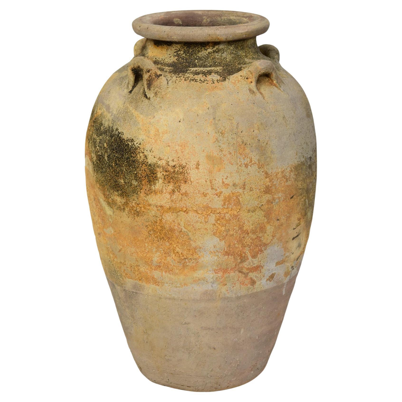 Pot ancien de poterie thaïlandaise Sukhothaï du 14e-16e siècle