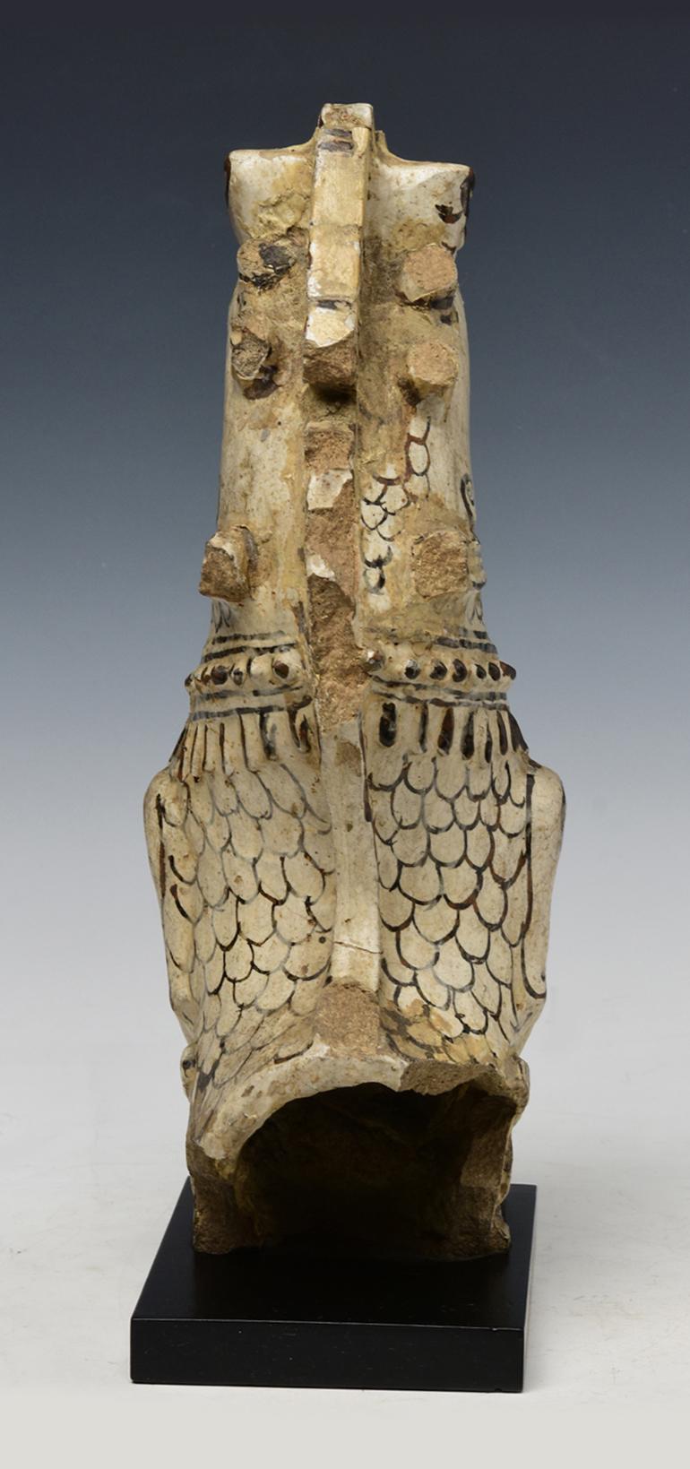 14th-16th Century, Sukhothai, Antique Thai Sukhothai Stoneware Naga For Sale 3
