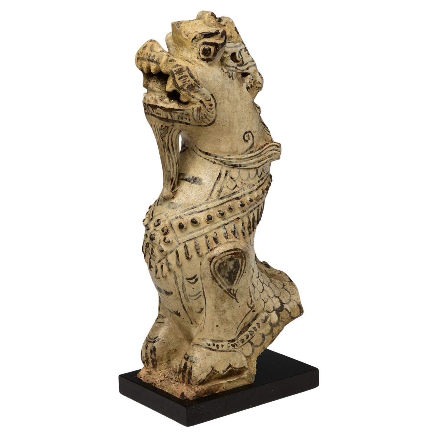 14th-16th Century, Sukhothai, Antique Thai Sukhothai Stoneware Naga For Sale