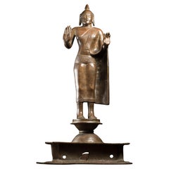 14th-16thC Large Cast Bronze Indian Bronze Buddha. Large Nagapattinam Style