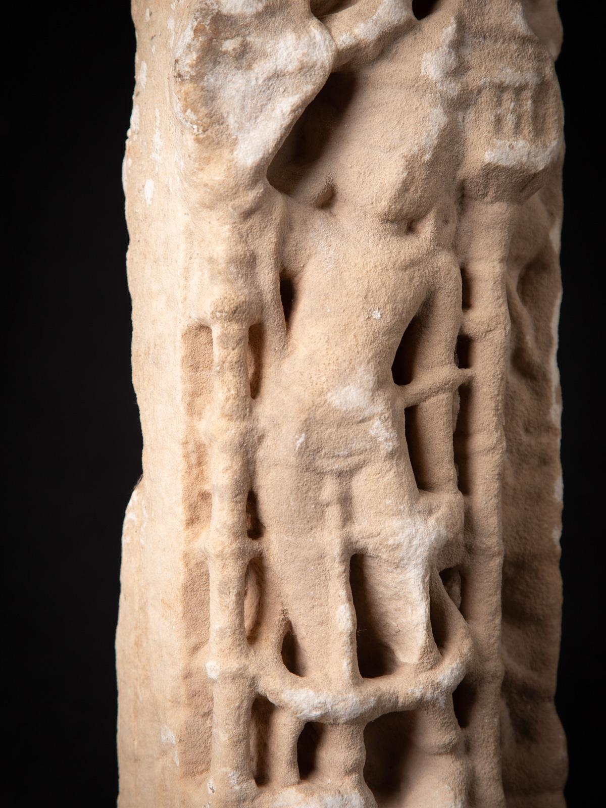 Burmese 14th Century Antique marble statue from Jain temple from India For Sale