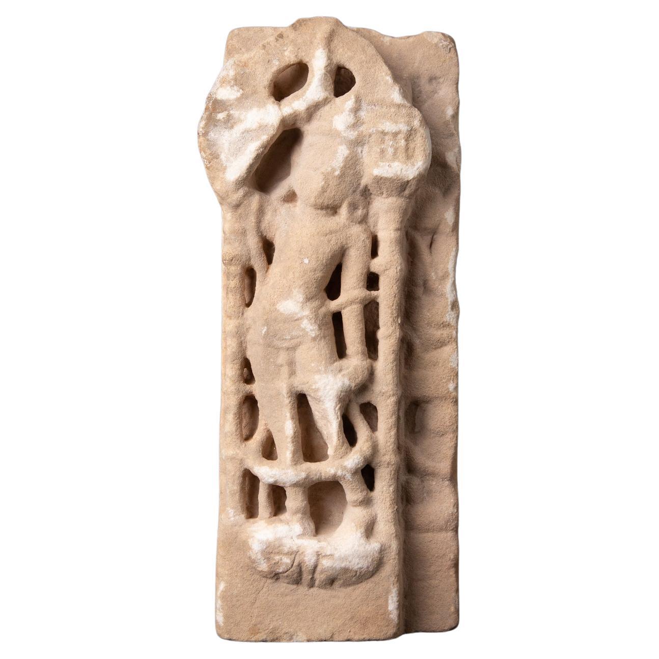 14th Century Antique marble statue from Jain temple from India For Sale