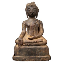 14th century bronze Thai U-Thong Buddha from Thailand