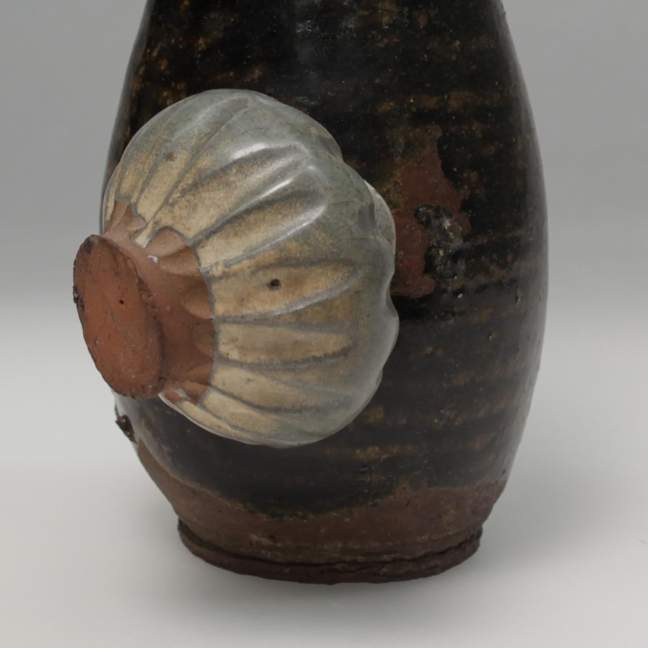 Medieval 14th Century Sukhothai Ceramic Jar with Fused Pot For Sale
