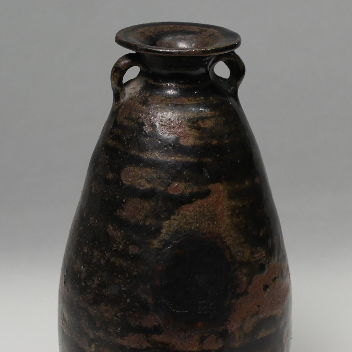14th Century Sukhothai Ceramic Jar with Fused Pot For Sale 2