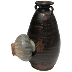 14th Century Sukhothai Ceramic Jar with Fused Pot