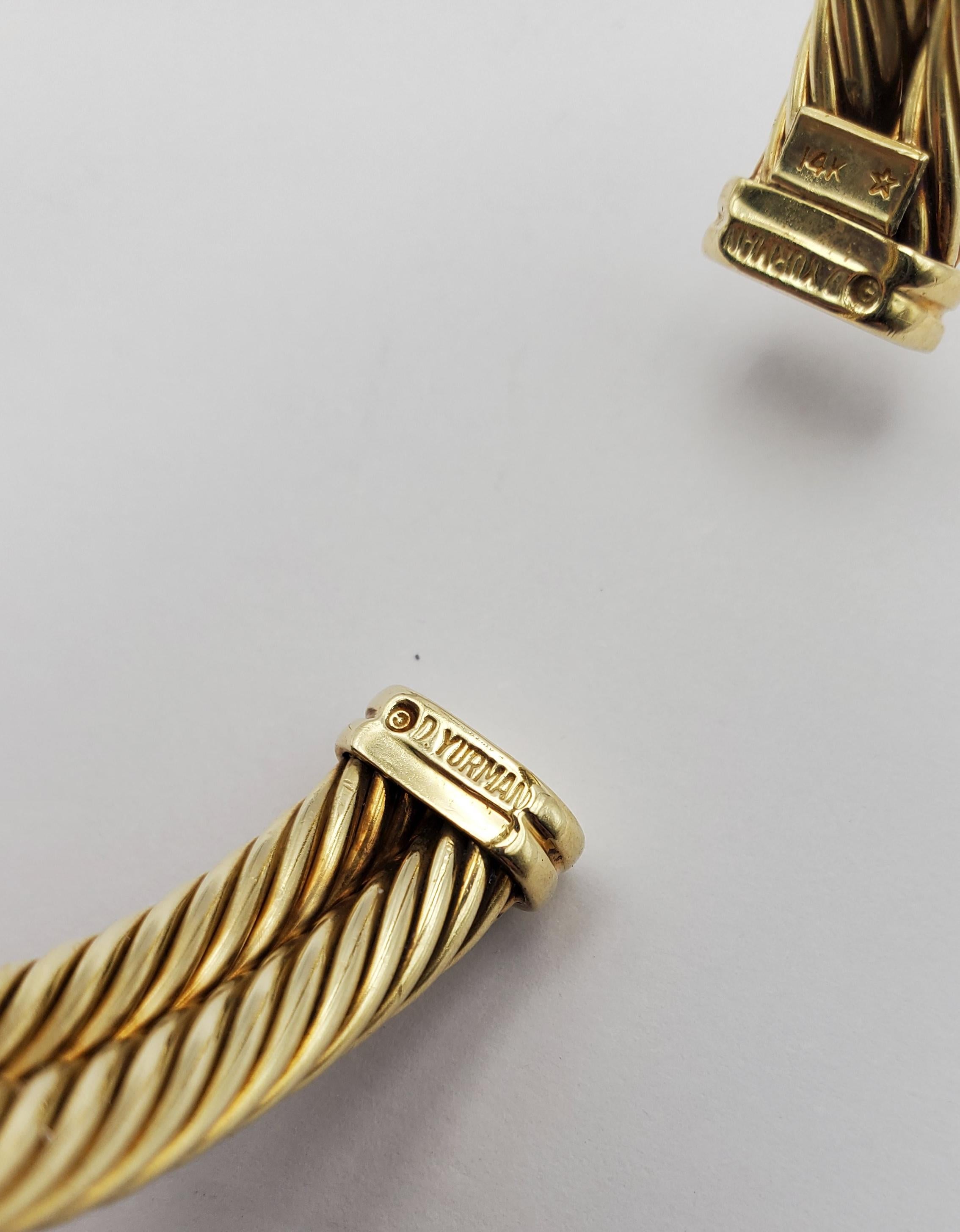 14TT Classic Double Cable Diamond Pave X Cuff Bracelet  For Sale 1