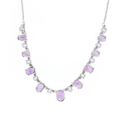 14W Amethyst, Tanzanite & Diamond Necklace