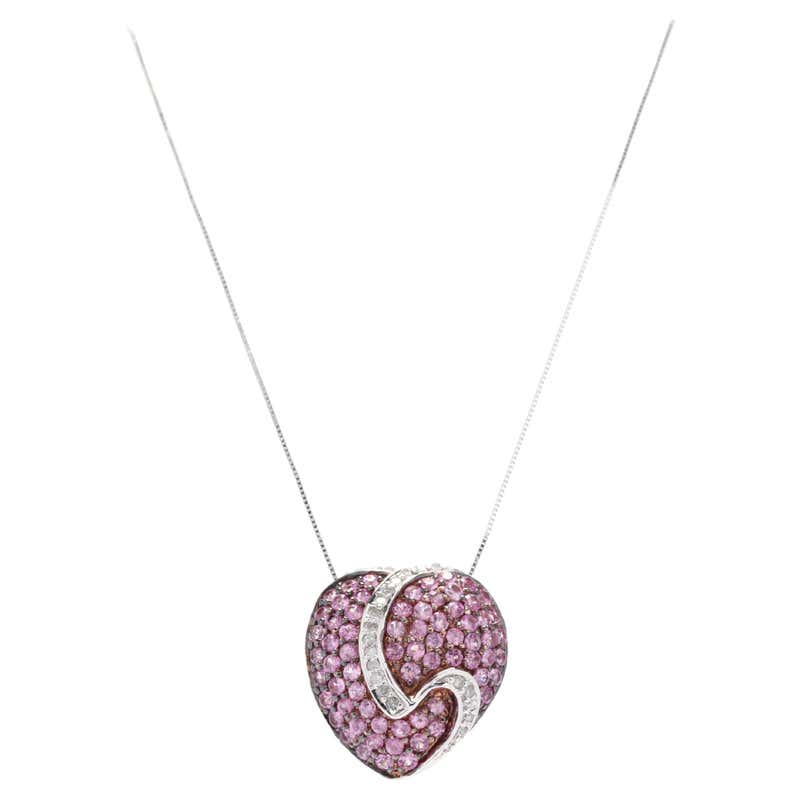 Louis vuitton high jewelry pink sapphire and diamond necklace Clearance