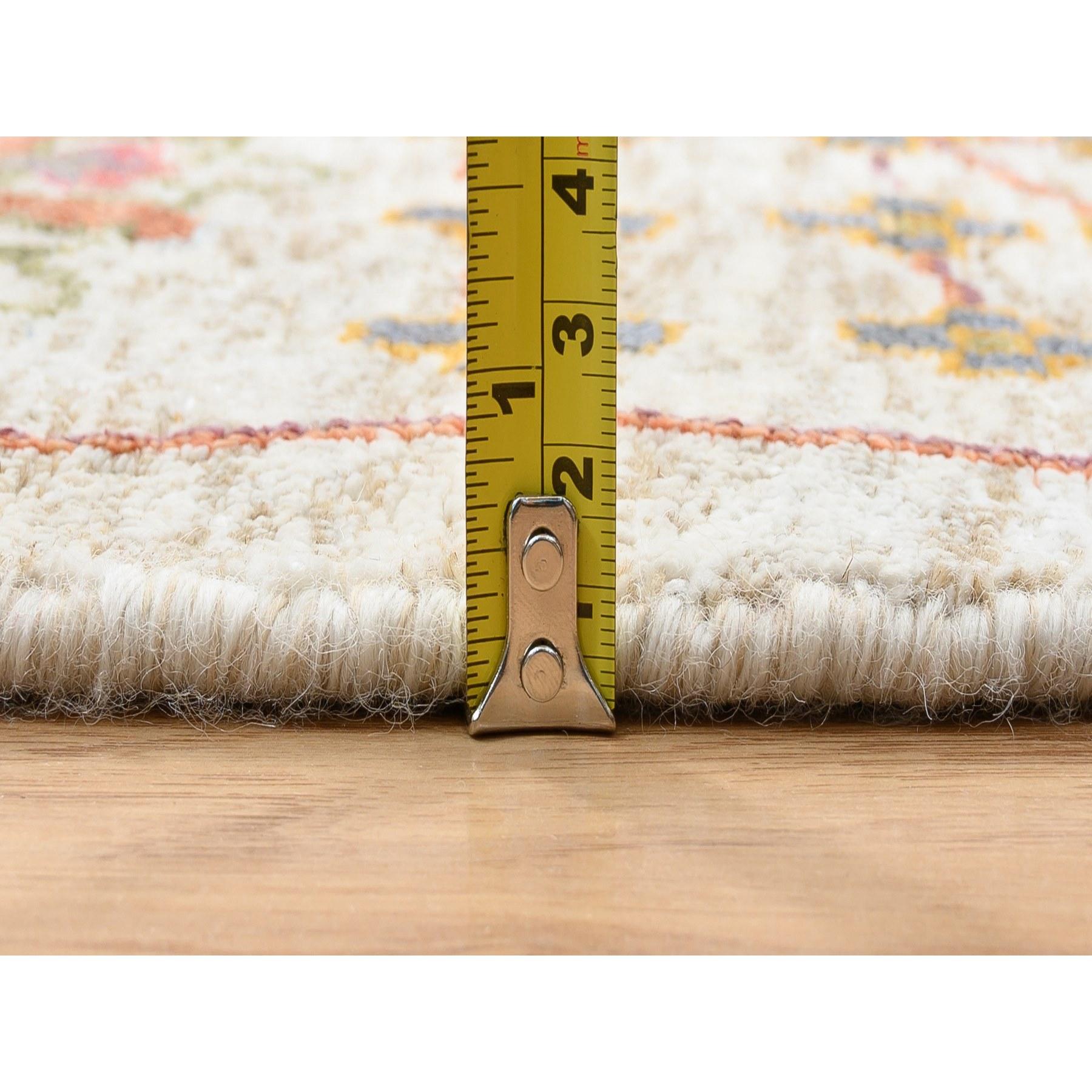 14'x14' Tappeto rotondo Tabriz colorato in seta con lana annodato a mano in vendita 3