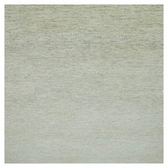 14
x14
 Eggnog White Hand Knotted Modern Grass Design Pure Wool Square Rug
